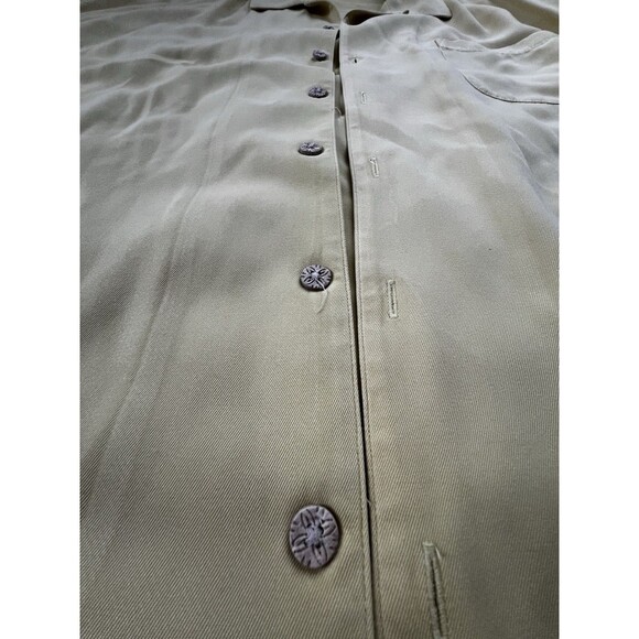 Tommy Bahama Men’s Button-Up Pocket Shirt Pastel Yellow 100% Silk Size XXL - Picture 8 of 10
